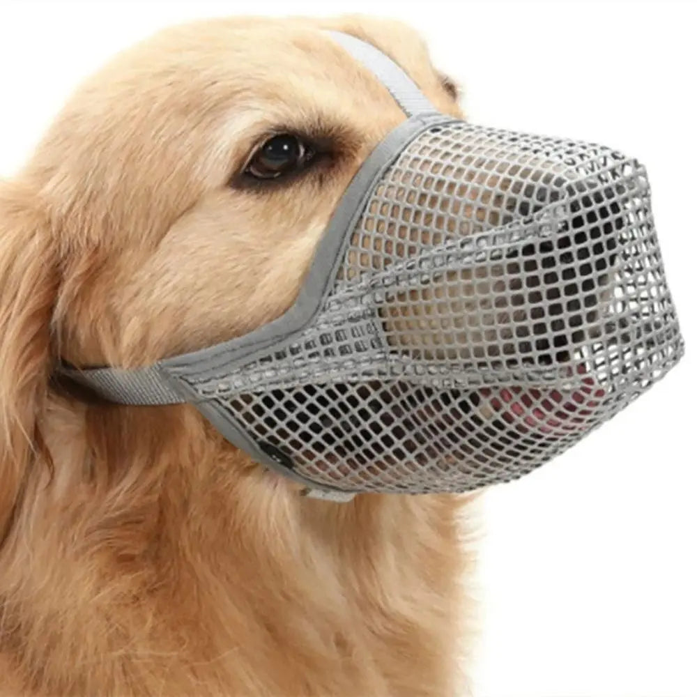 Soft Mesh Covered Dog Muzzle with Adjustable Straps Anti-Biting Breathable Pet Muzzle XL Wholesale Hub