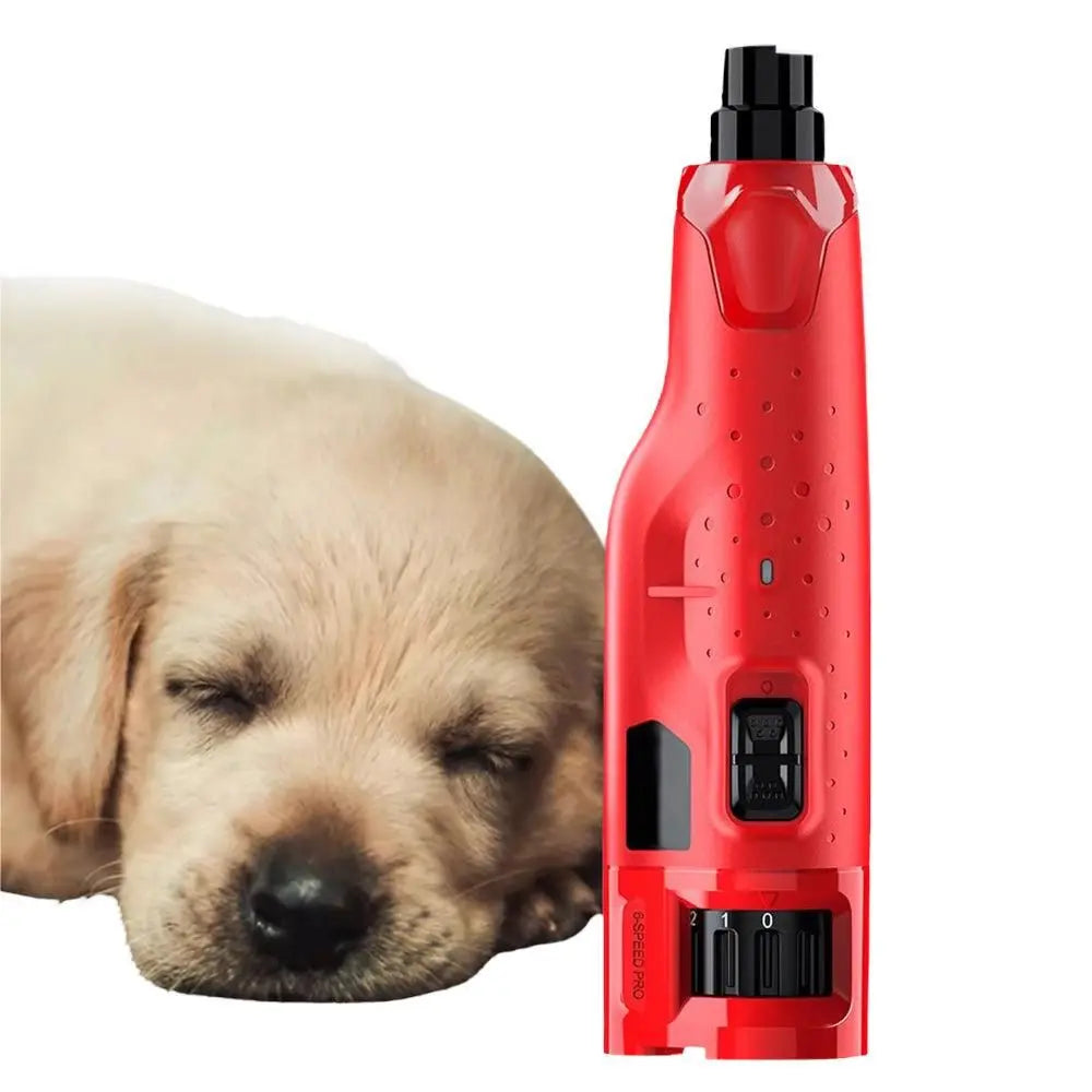 6-Speed Electric Nail Grinder Pet Dog Nail Trimmers File with 2 LED Lights Wholesale Hub
