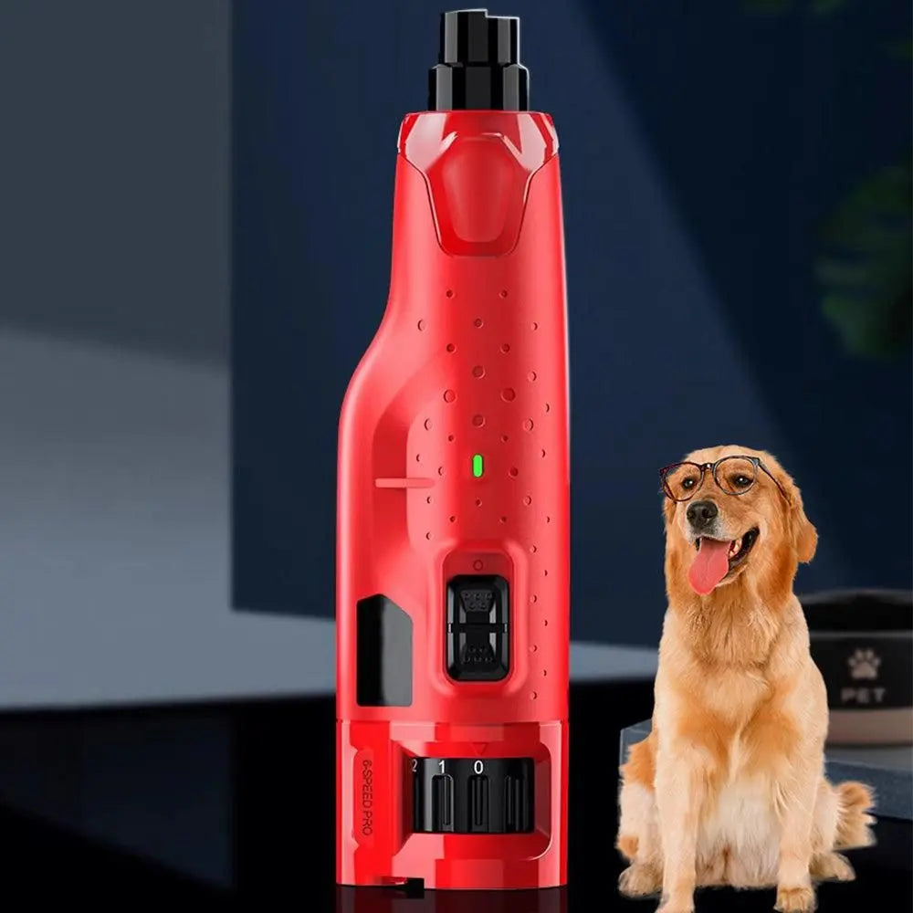 6-Speed Electric Nail Grinder Pet Dog Nail Trimmers File with 2 LED Lights Wholesale Hub