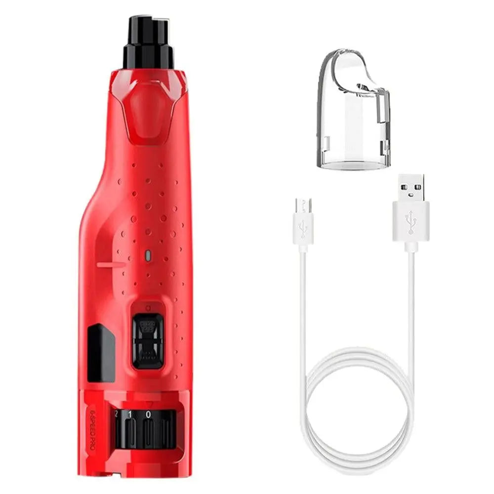 6-Speed Electric Nail Grinder Pet Dog Nail Trimmers File with 2 LED Lights Wholesale Hub