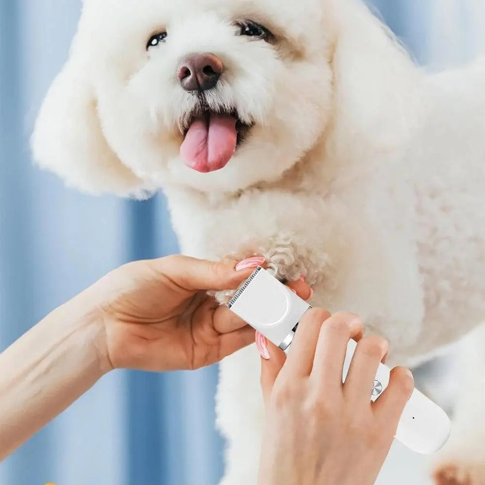 4-in-1 Dog Hair Clipper Dog Paw Trimmer Dog Grooming Kit White Wholesale Hub