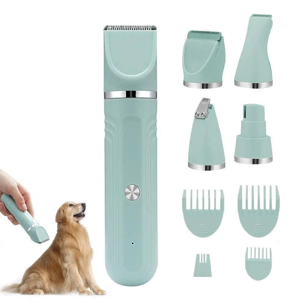 4-in-1 Dog Hair Clipper Dog Paw Trimmer Dog Grooming Kit White Wholesale Hub