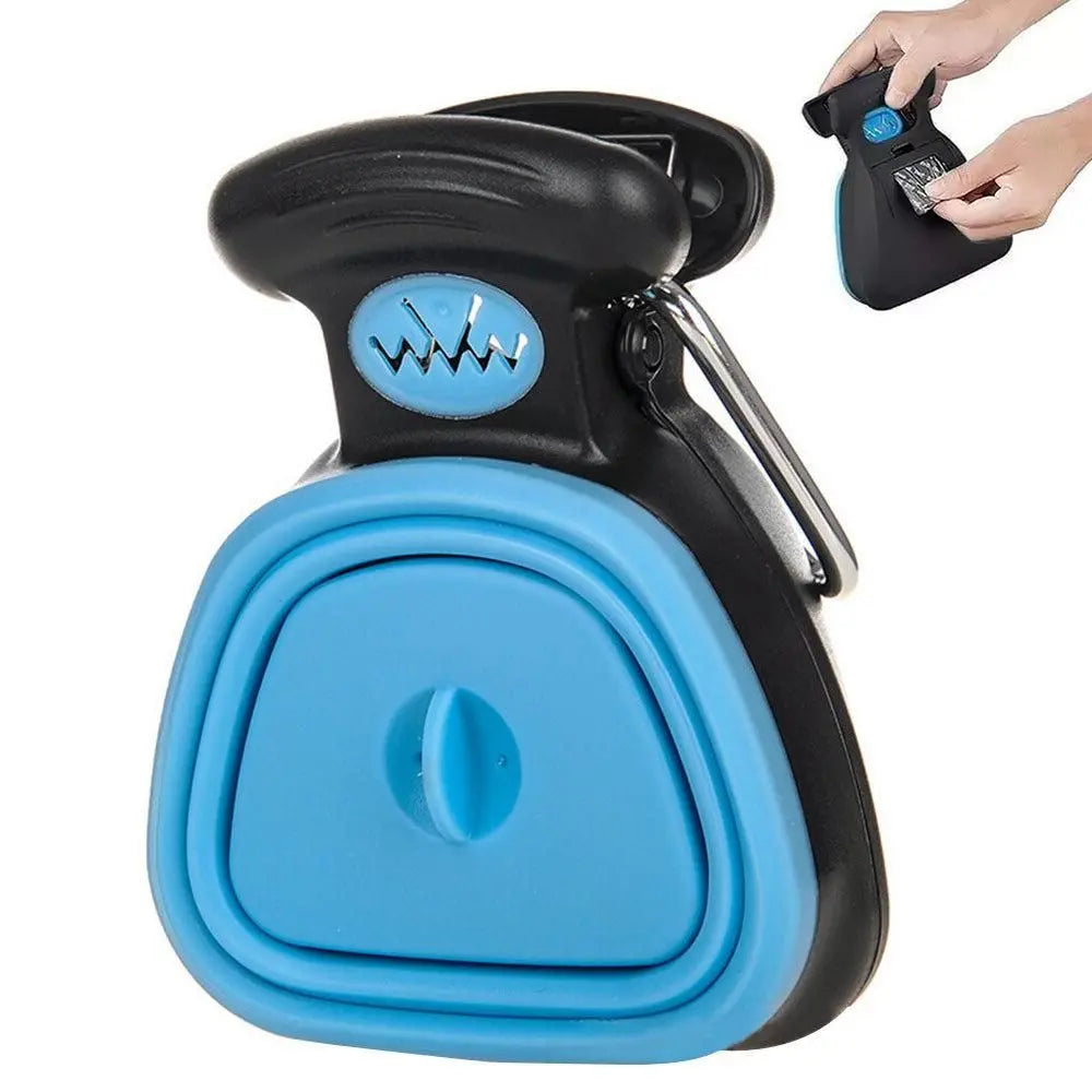 Handheld Foldable Pet Pooper Scooper - Easy Poop Pickup and Cleaner Blue Wholesale Hub