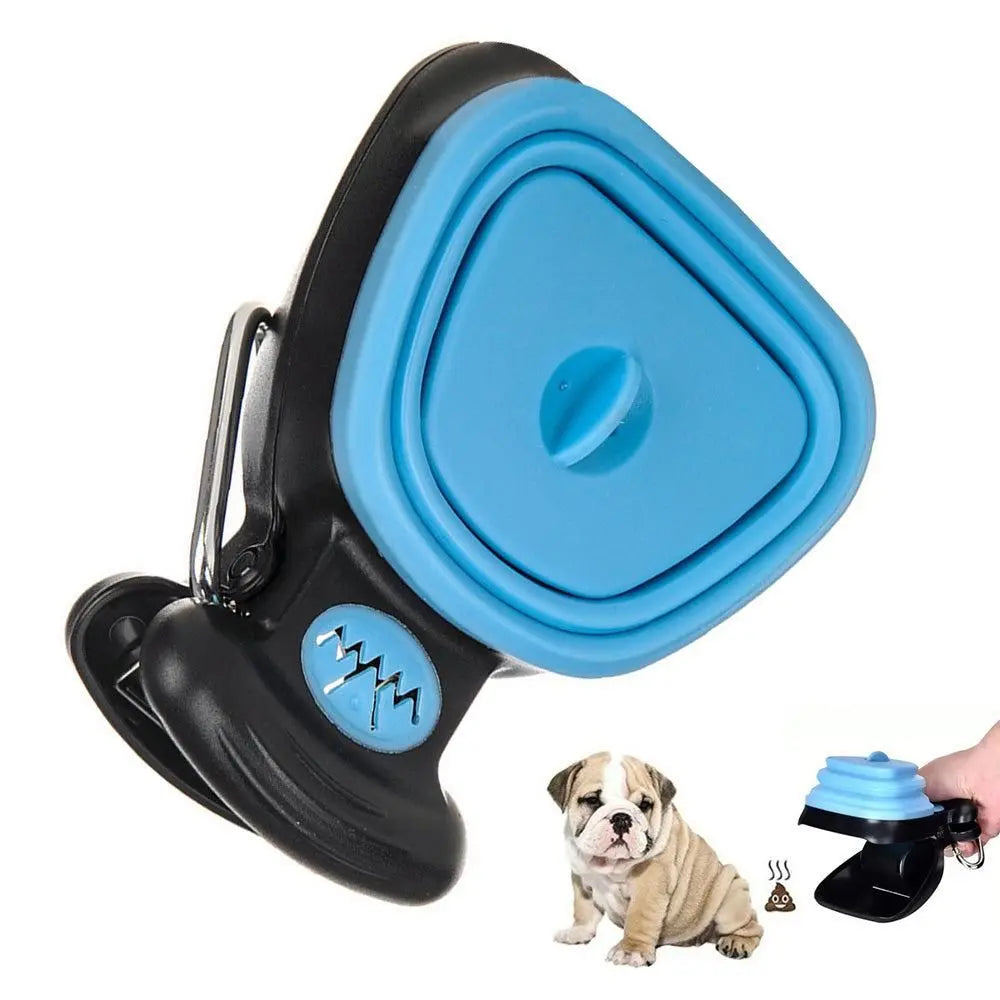 Handheld Foldable Pet Pooper Scooper - Easy Poop Pickup and Cleaner Blue Wholesale Hub