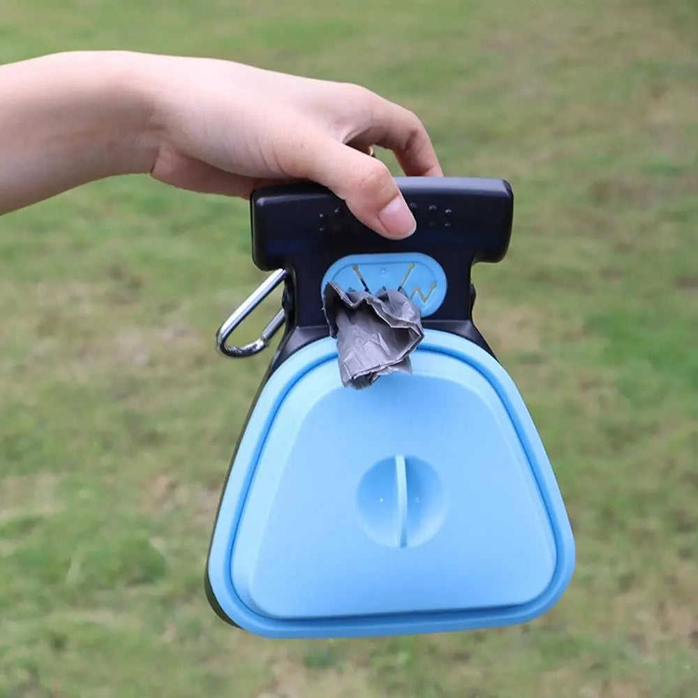 Handheld Foldable Pet Pooper Scooper - Easy Poop Pickup and Cleaner Blue Wholesale Hub