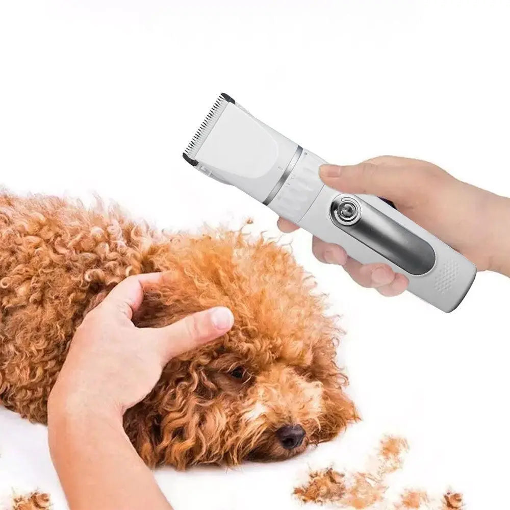 Electric Dog Cat Grooming Kit Cordless Pet Hair Shaver Scissors Clippers Trimmer White Wholesale Hub