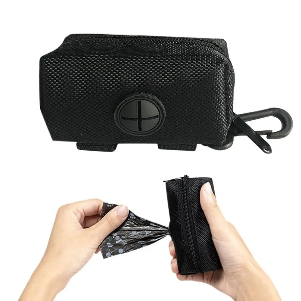 Dog Poop Bag Dispenser Pet Waste Bag Holder for Puppy Walking Cleanup Black Wholesale Hub