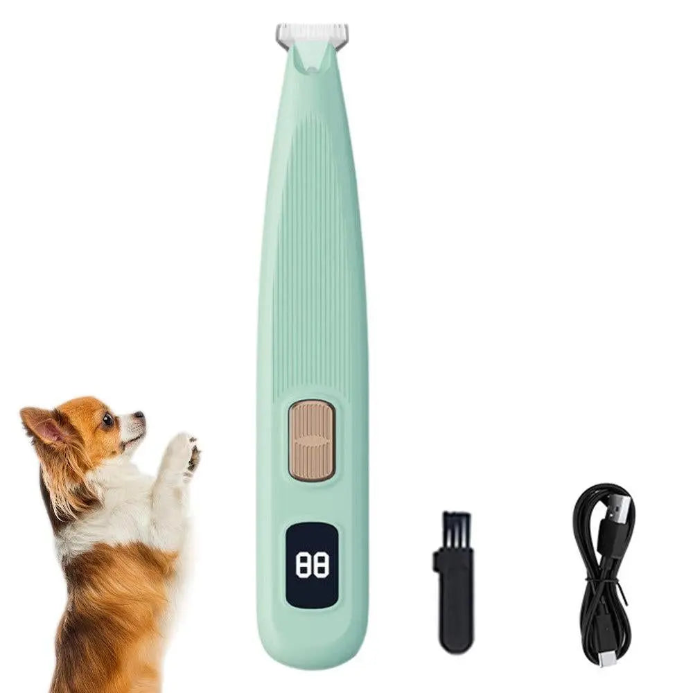 Cordless LED Dual-Speed Pet Paw Trimmer for Dogs & Cats Green Wholesale Hub
