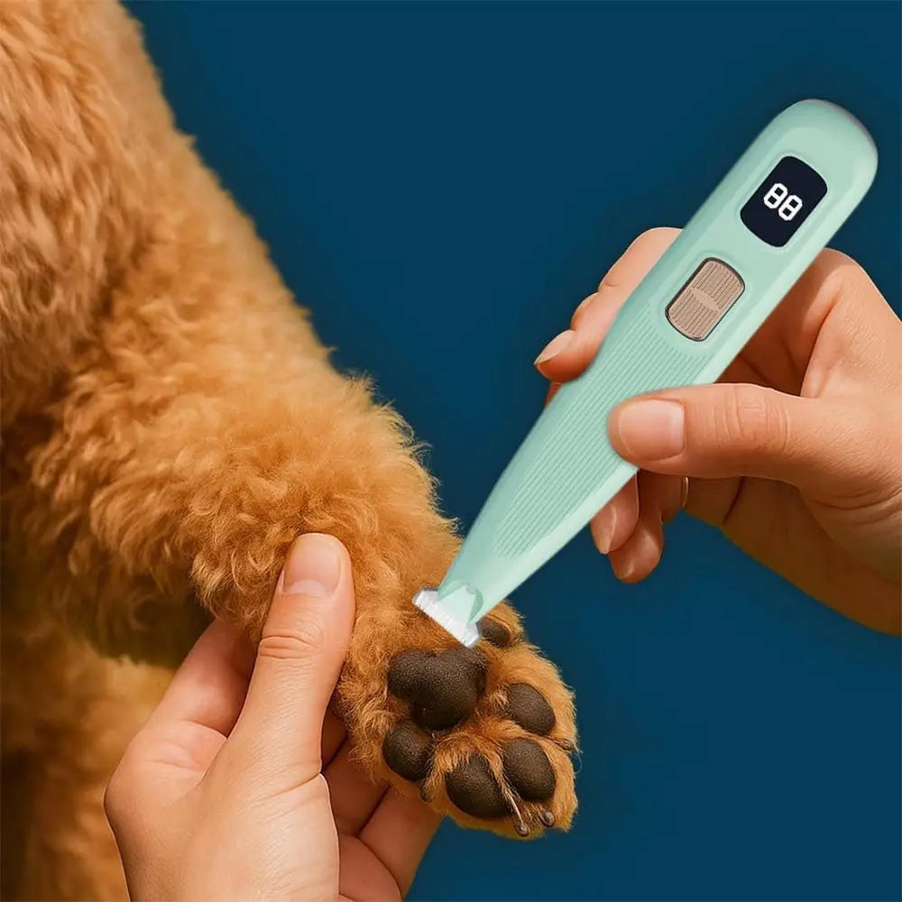 Cordless LED Dual-Speed Pet Paw Trimmer for Dogs & Cats Green Wholesale Hub