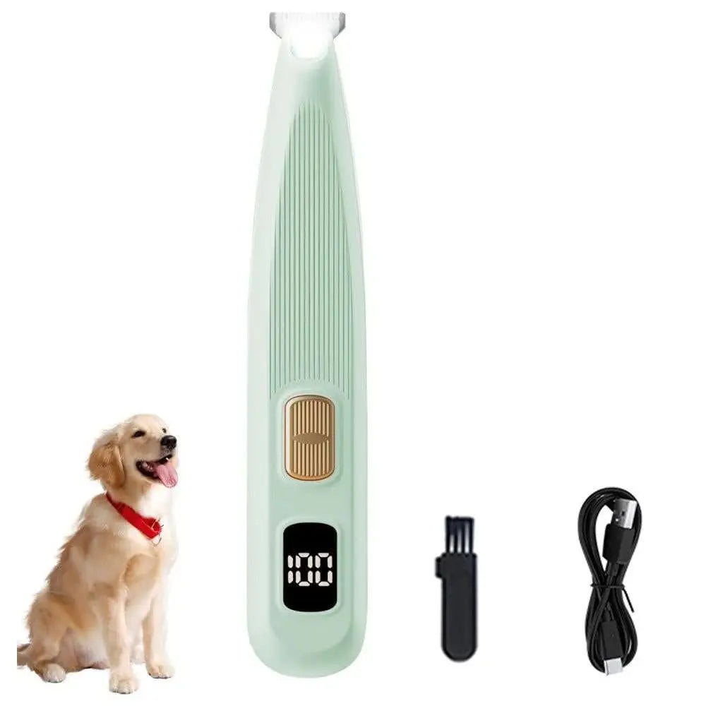Cordless LED Dual-Speed Pet Paw Trimmer for Dogs & Cats Green Wholesale Hub