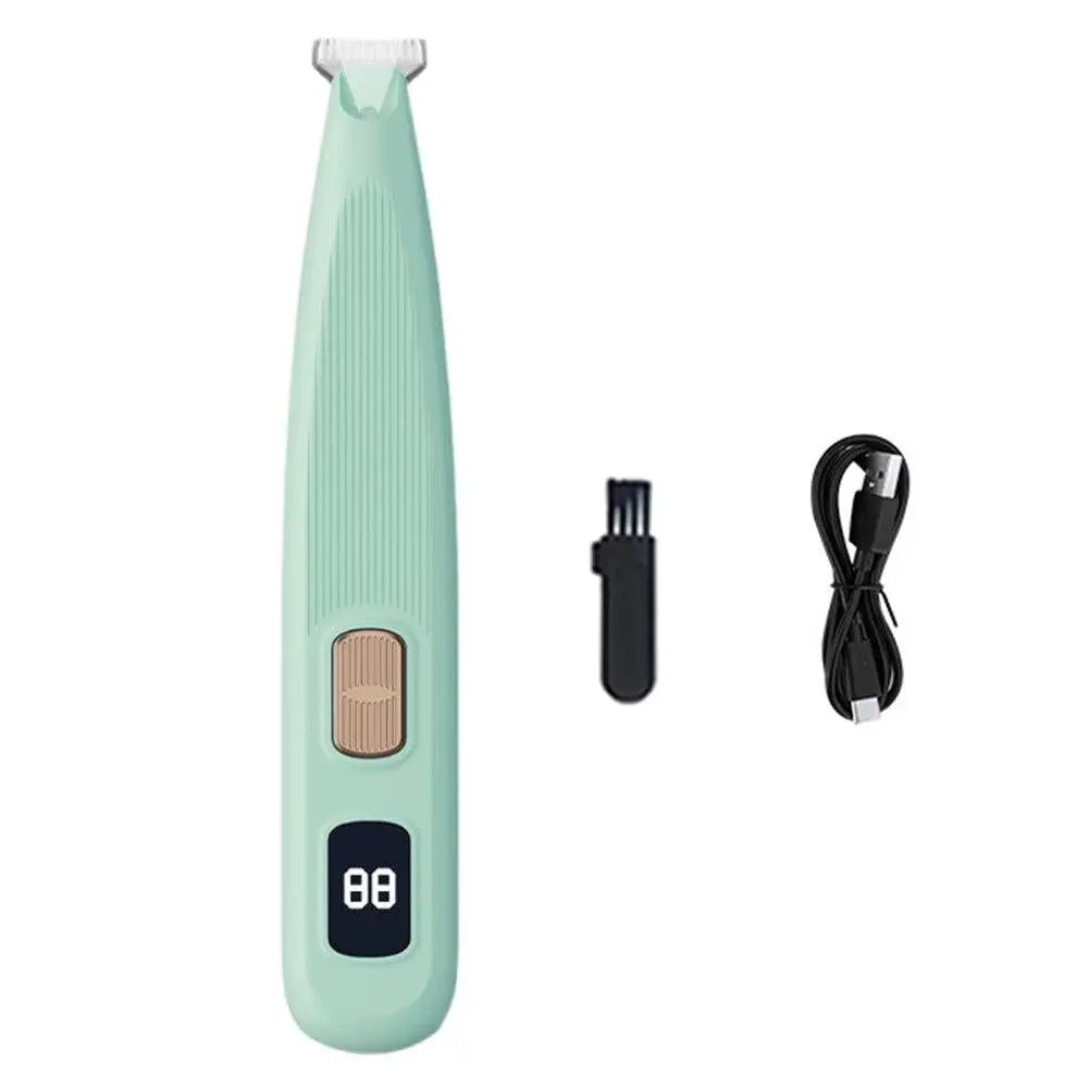 Cordless LED Dual-Speed Pet Paw Trimmer for Dogs & Cats Green Wholesale Hub