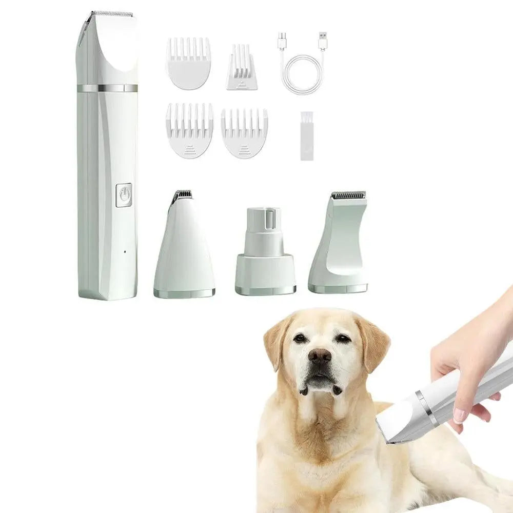 Pet Grooming Kit Cat Dog Clippers Pet Hair Trimmer Electric Shaver White Wholesale Hub