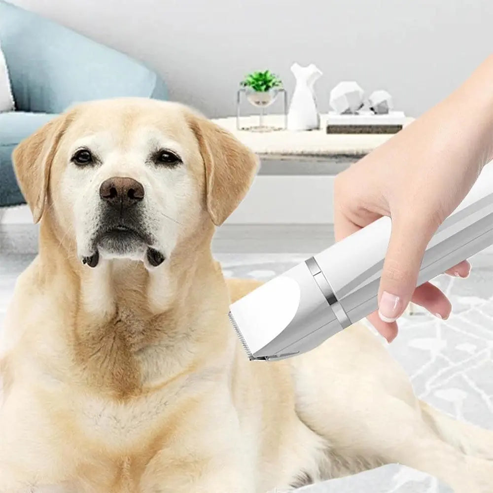Pet Grooming Kit Cat Dog Clippers Pet Hair Trimmer Electric Shaver White Wholesale Hub