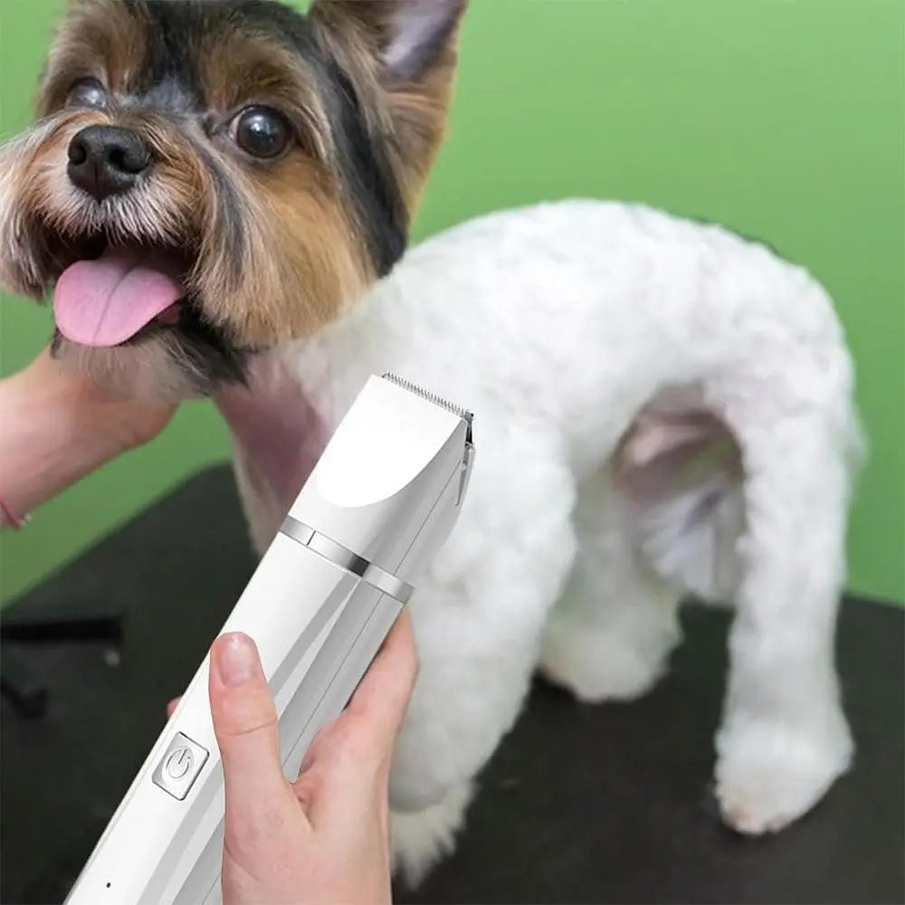 Pet Grooming Kit Cat Dog Clippers Pet Hair Trimmer Electric Shaver White Wholesale Hub