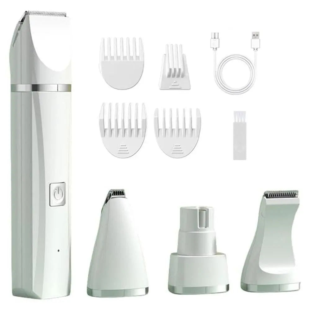 Pet Grooming Kit Cat Dog Clippers Pet Hair Trimmer Electric Shaver White Wholesale Hub