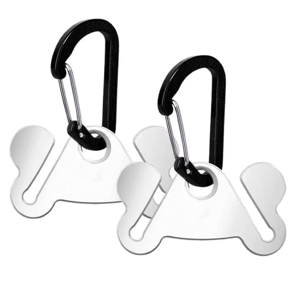 2PCS Metal Dog Poop Bag Holder Clips - Hands-Free Leash Attachment Wholesale Hub