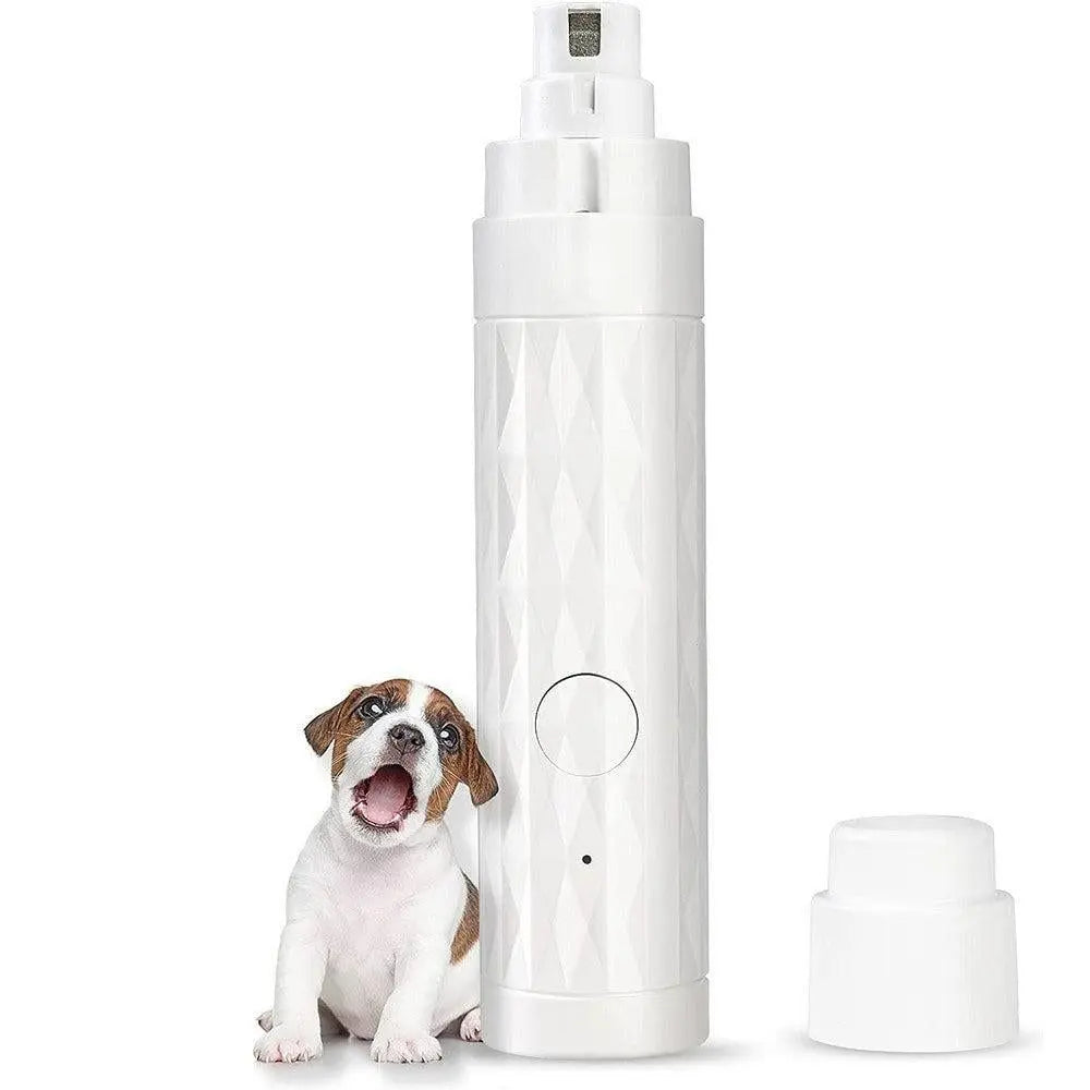 Pet Electric Nail Grinder Clippers Dog Cat LED Light Grooming Trimmer White Wholesale Hub