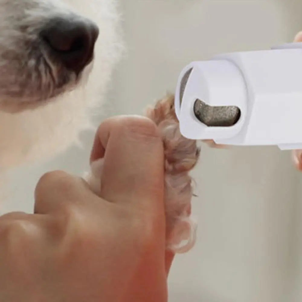 Pet Electric Nail Grinder Clippers Dog Cat LED Light Grooming Trimmer White Wholesale Hub
