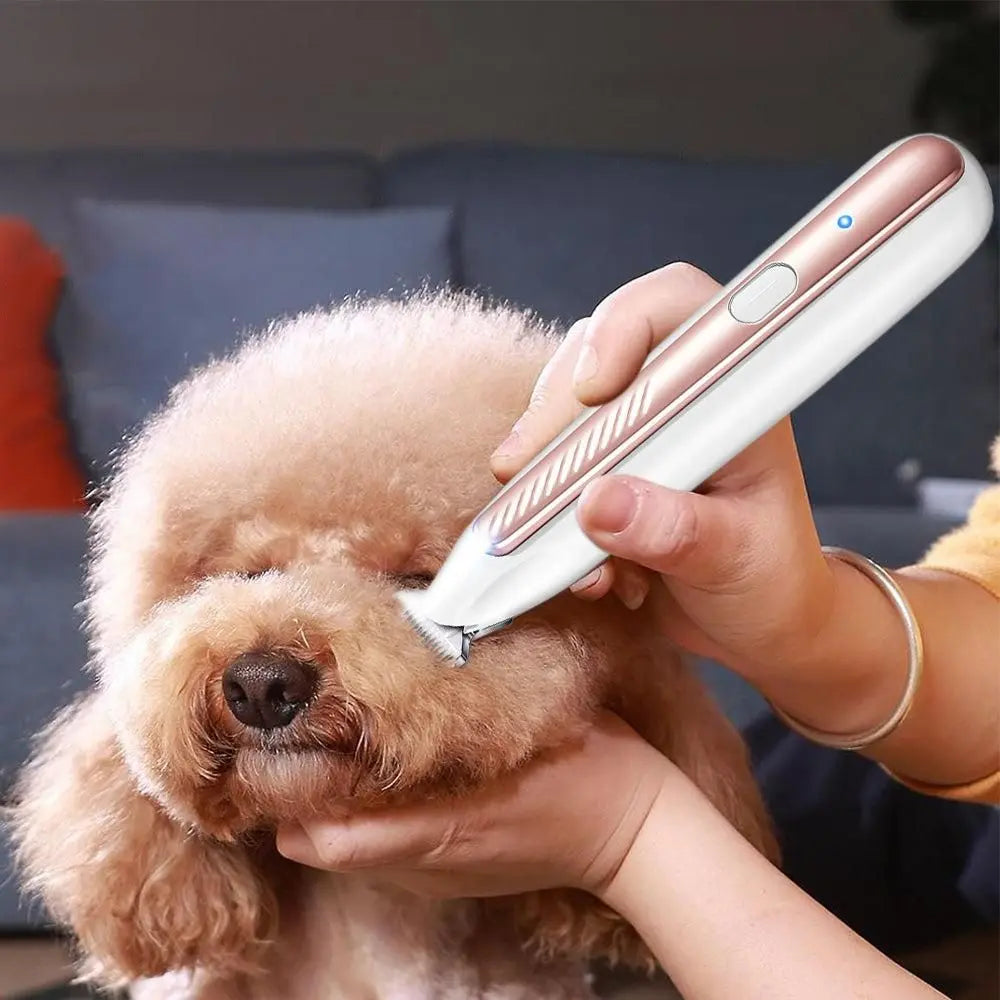 Pet Dog Paw Trimmer with LED Light Cordless Electric Pet Paw Grooming Clippers for Paws Ears Face Rump Wholesale Hub