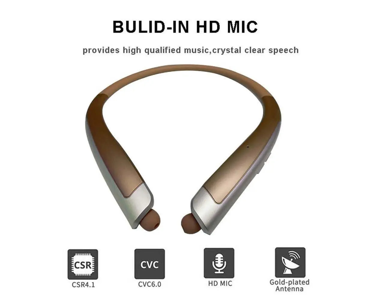Bluetooth Headphone,Wireless Neckband Headset with Retractable Earbuds Wholesale Hub