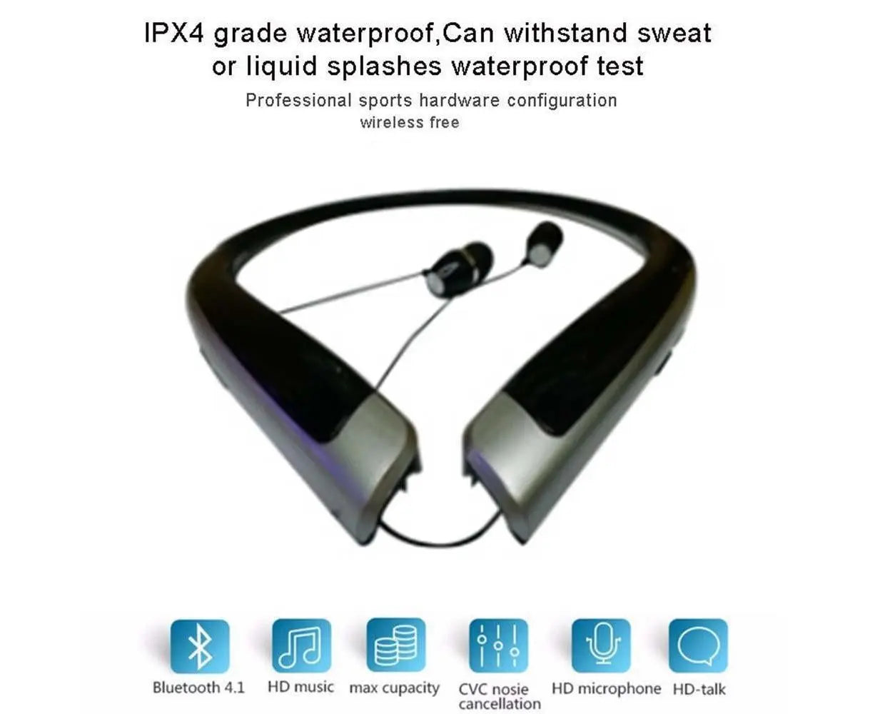 Bluetooth Headphone,Wireless Neckband Headset with Retractable Earbuds Wholesale Hub
