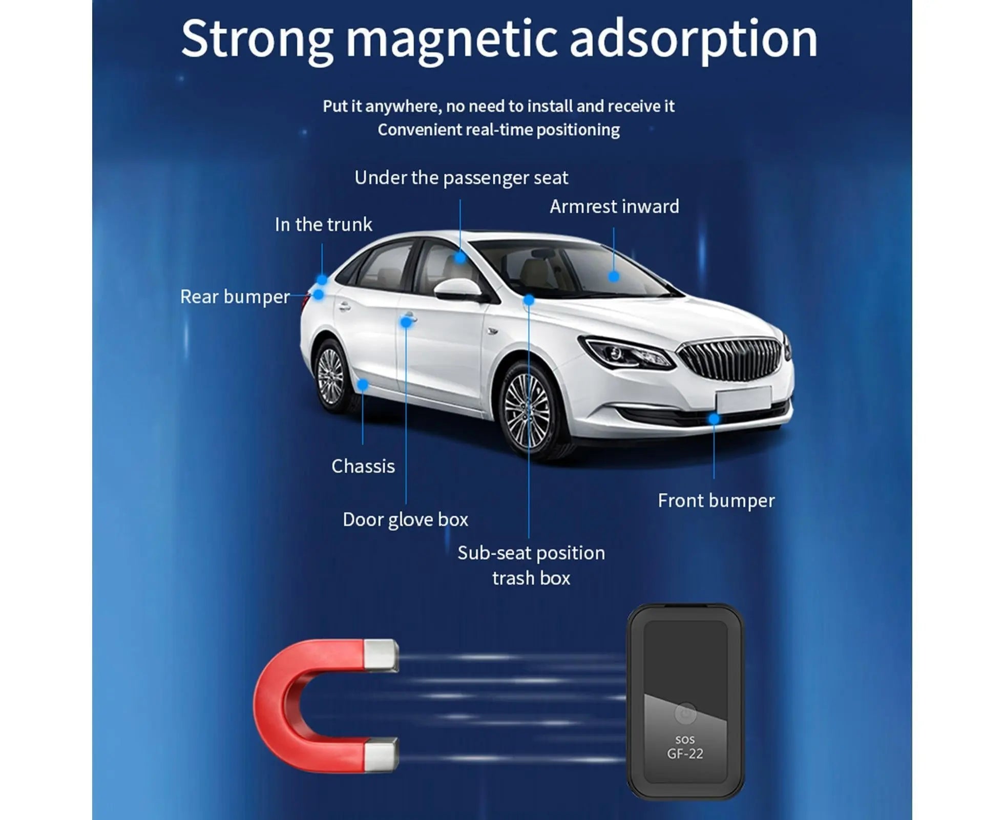 GF-22 Locate Locator Wireless Intelligent Precise Positioning Car Motorcycle Anti-theft Tracker Wholesale Hub