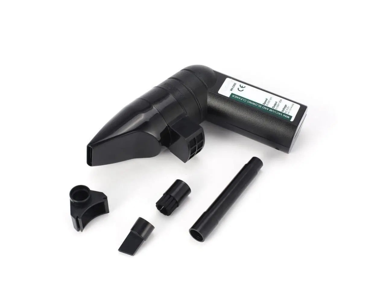 25000rpm Mini Blower Vacuum Cleaner Cleaning Tool for PC Keyboard Laptop Printer - Black Wholesale Hub