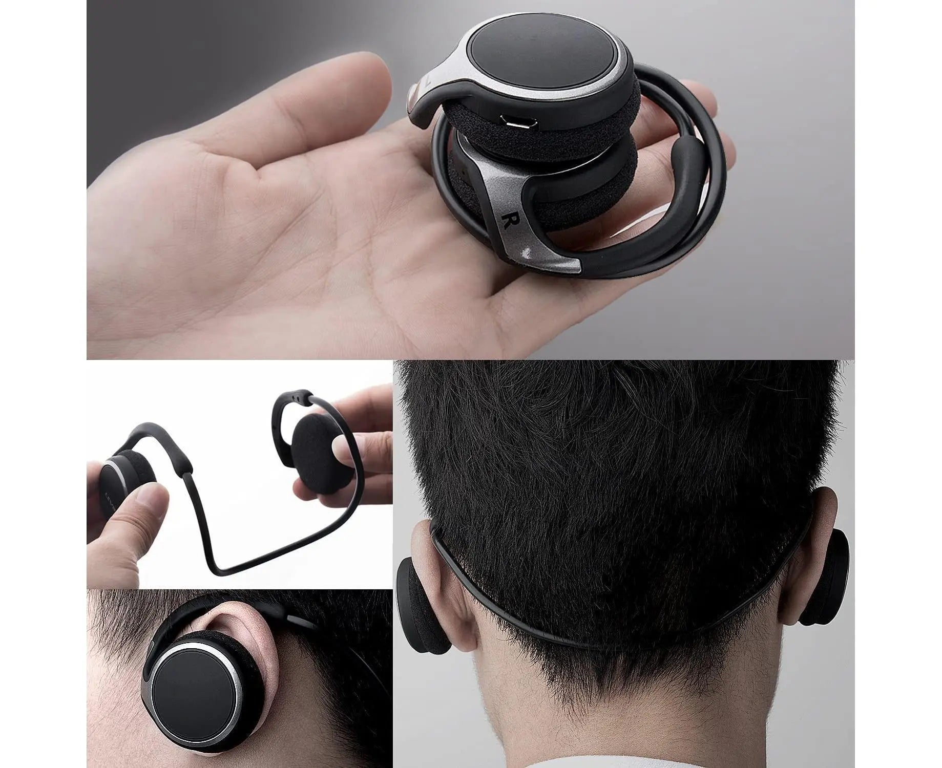 Small Bluetooth Headphones Wrap Around Head-Sports Wireless Headset Wholesale Hub