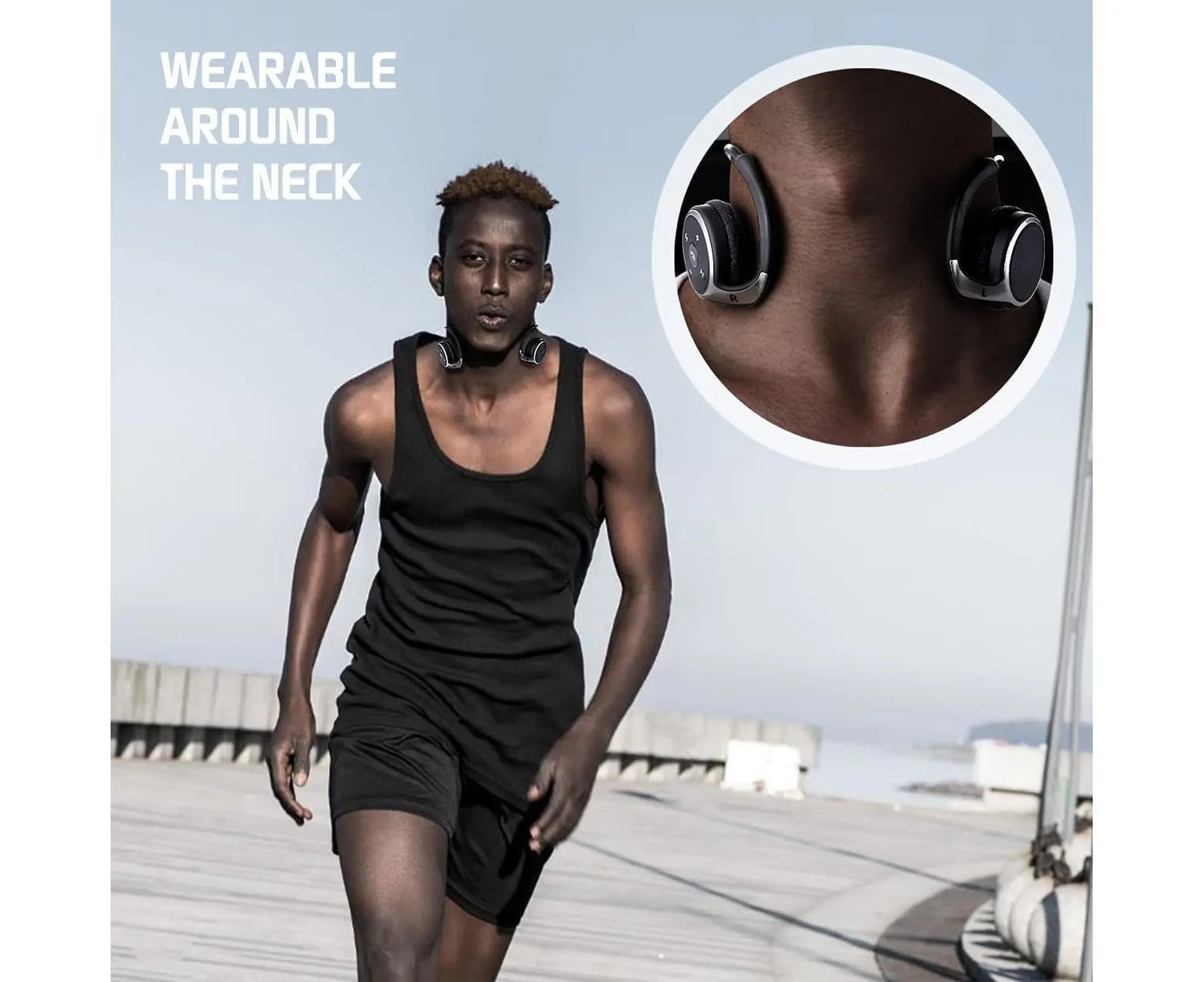 Small Bluetooth Headphones Wrap Around Head-Sports Wireless Headset Wholesale Hub