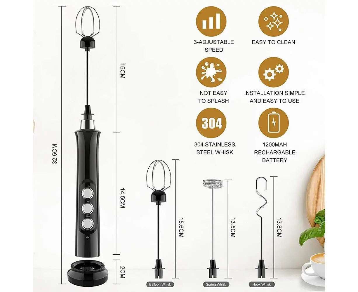 Milk Frother - Handheld Electric - USB Rechargeable Wholesale Hub