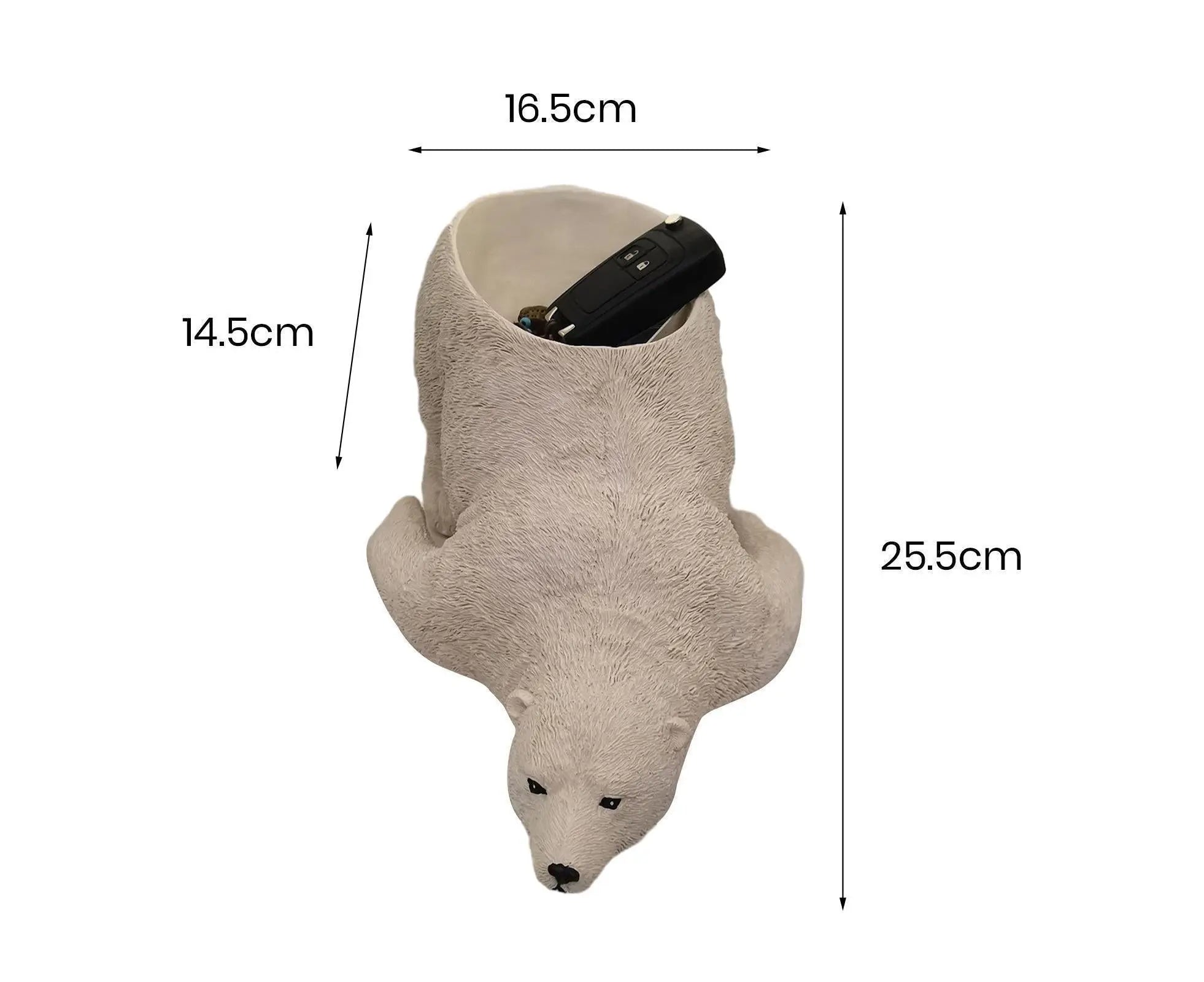 Polar Bear Craft Decorative Entrance Holder - White Wholesale Hub