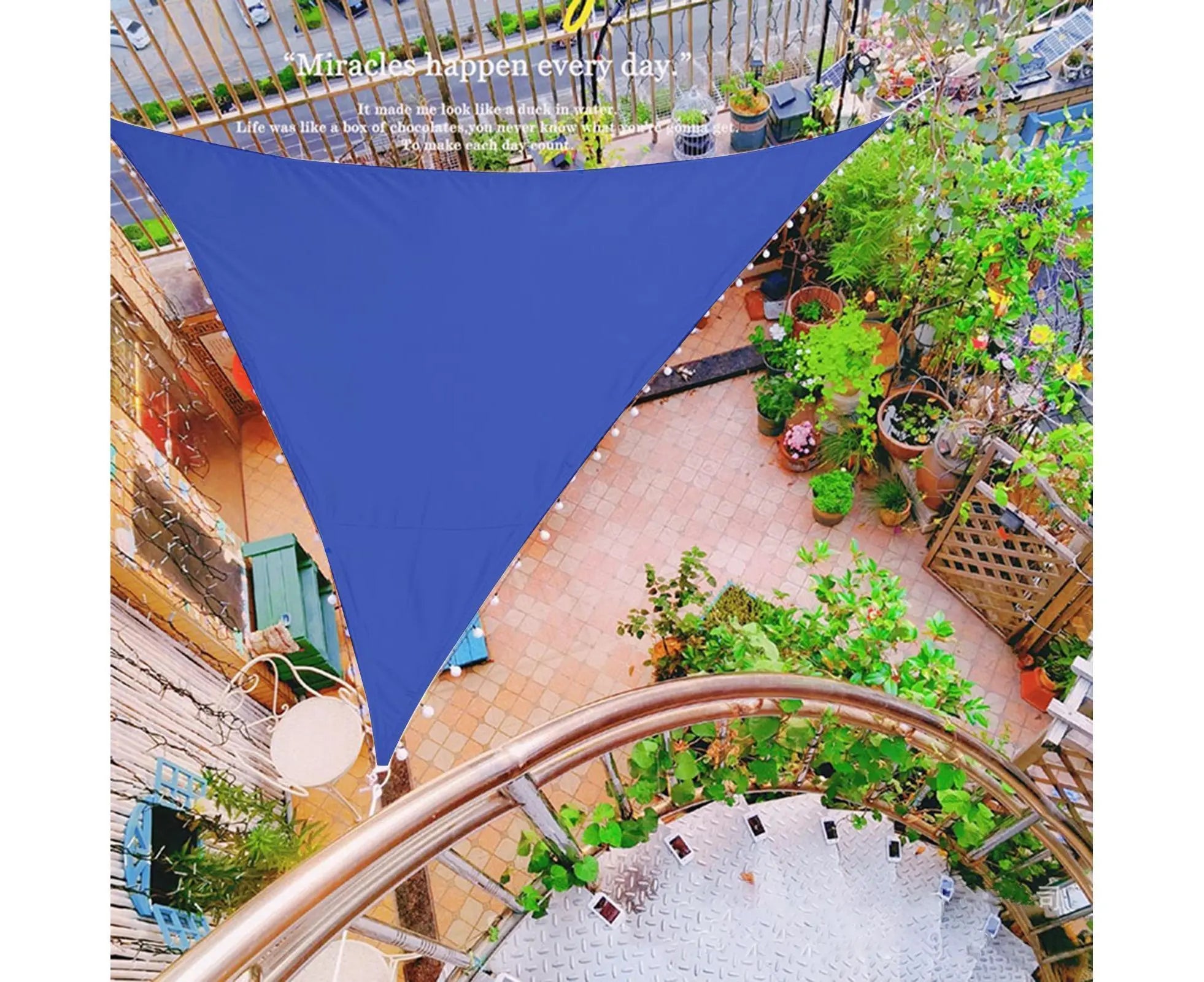 Shade Sail Waterproof Heavy Duty Triangle - Royal Blue Wholesale Hub
