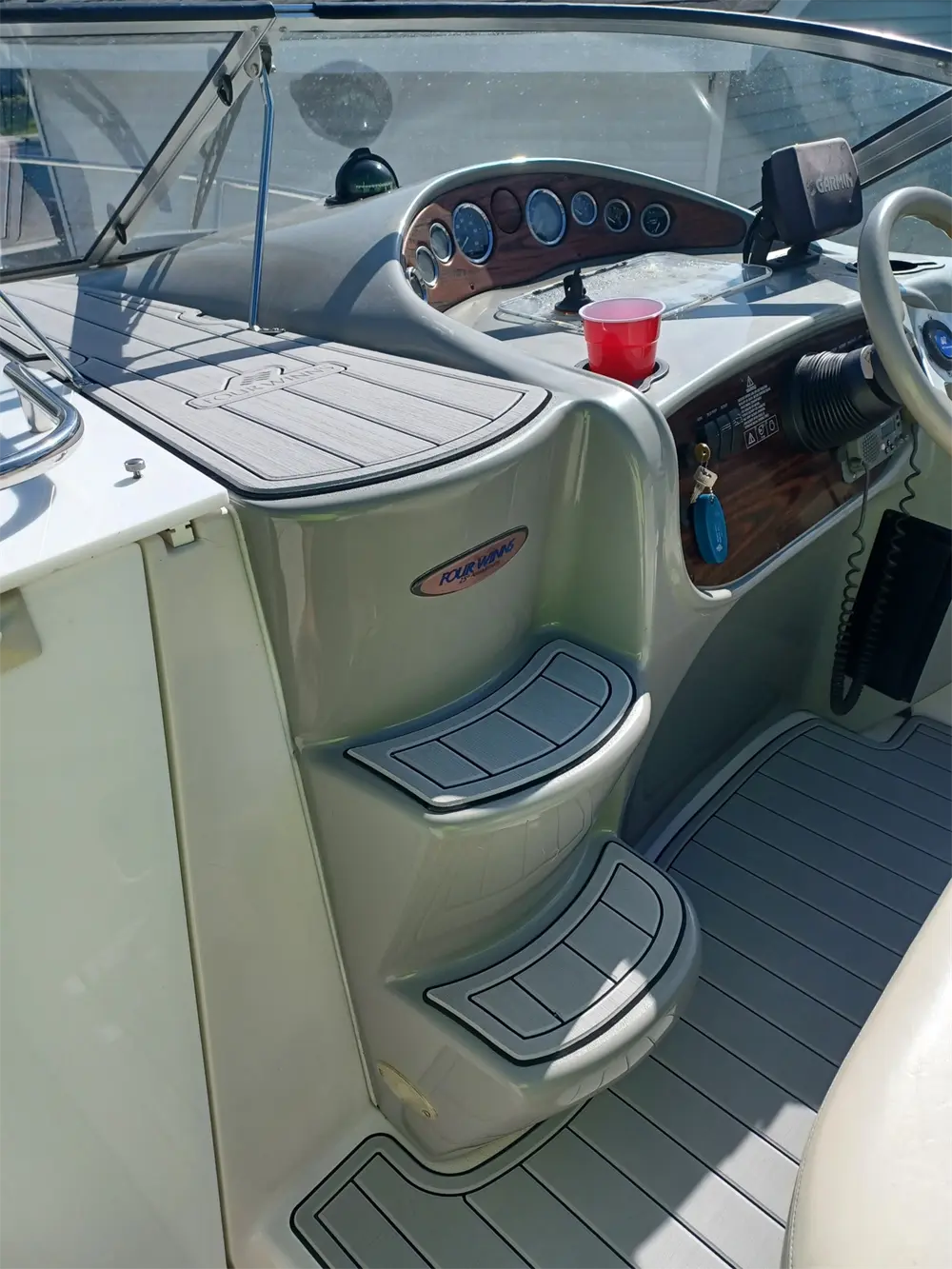 2004 Four Winns 248 Vista Swim Platform Cockpit Bow Pad Boat EVA Foam Faux Teak Deck Floor Mat SeaDek MarineMat Style Self Adhesive Wholesale Hub