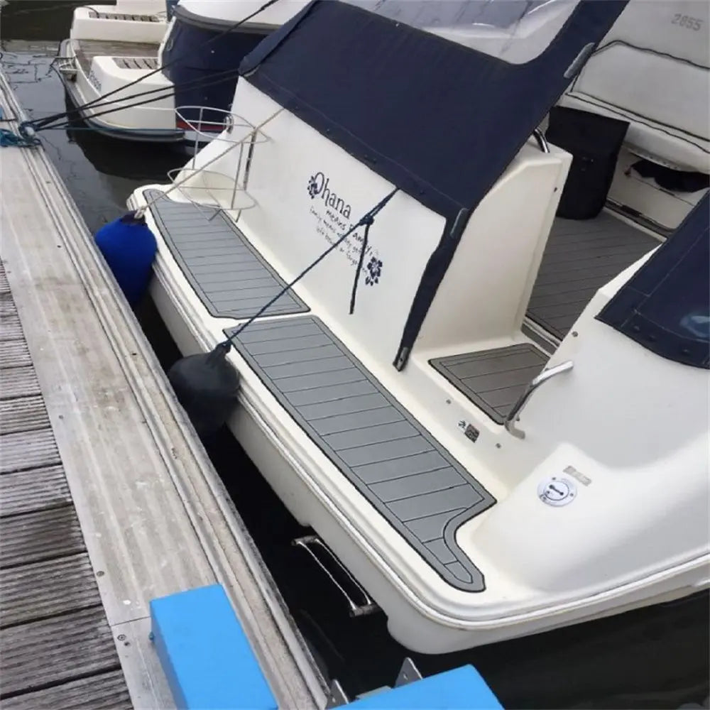 1999 Bayliner 2855 Swim Platform Cockpit Boat EVA Foam Faux Teak Deck Floor Pad Mat SeaDek MarineMat Gatorstep Style Self Adhesive Wholesale Hub