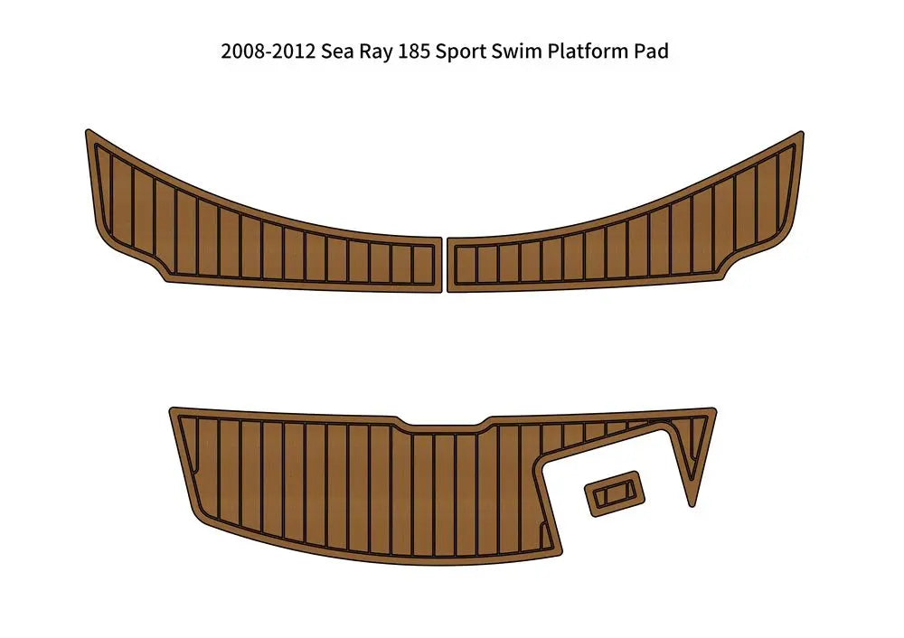 2008-2012 Sea Ray 185 Sport Swim Platform Pad Boat EVA Foam Teak Deck Floor Mat SeaDek MarineMat Gatorstep Style Self Adhesive Wholesale Hub