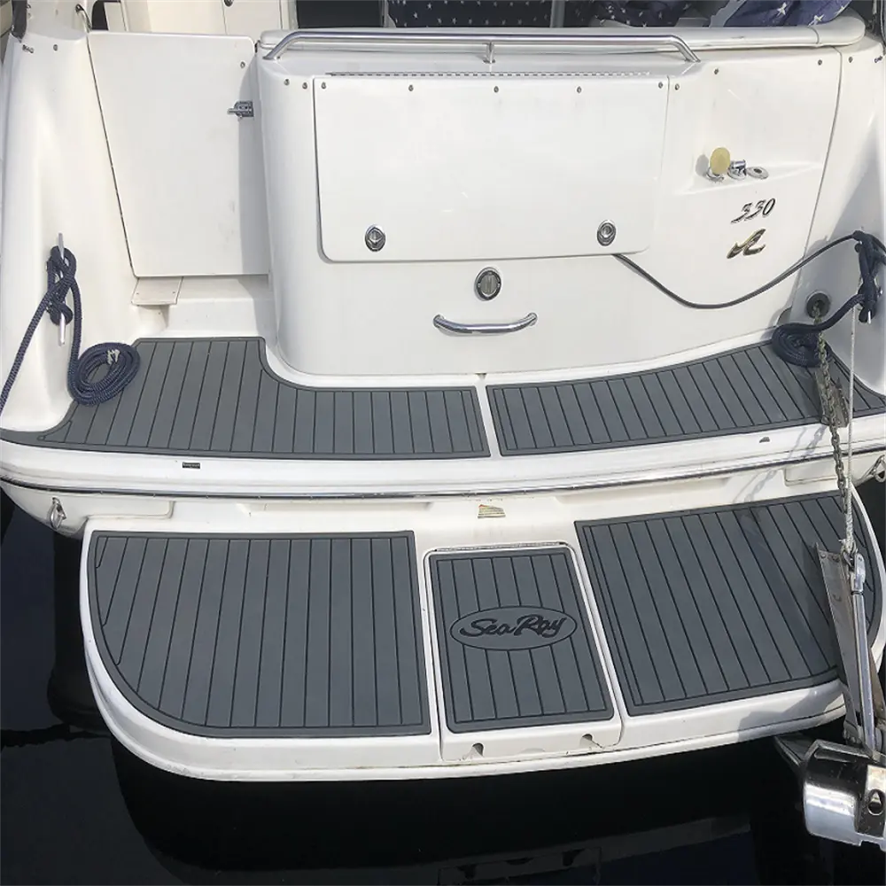 1995-1999 Sea Ray Sundancer 330 Swim Platform Cockpit Pad Boat EVA Foam Faux Teak Floor SeaDek MarineMat Gatorstep Style Self Adhesive Wholesale Hub