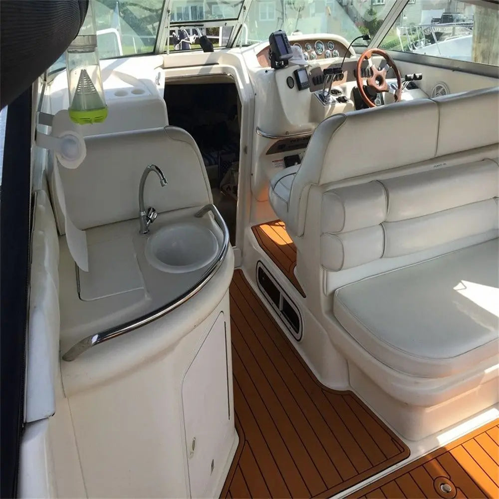 1995-1999 Sea Ray Sundancer 330 Swim Platform Cockpit Pad Boat EVA Foam Faux Teak Floor SeaDek MarineMat Gatorstep Style Self Adhesive Wholesale Hub