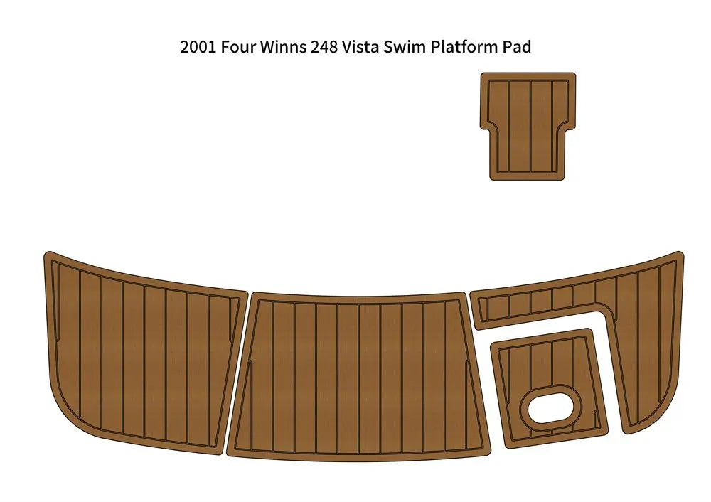 2001 Four Winns 248 Vista Swim Platform Boat EVA Faux Foam Teak Deck Floor Pad SeaDek MarineMat Gatorstep Style Self Adhesive Wholesale Hub