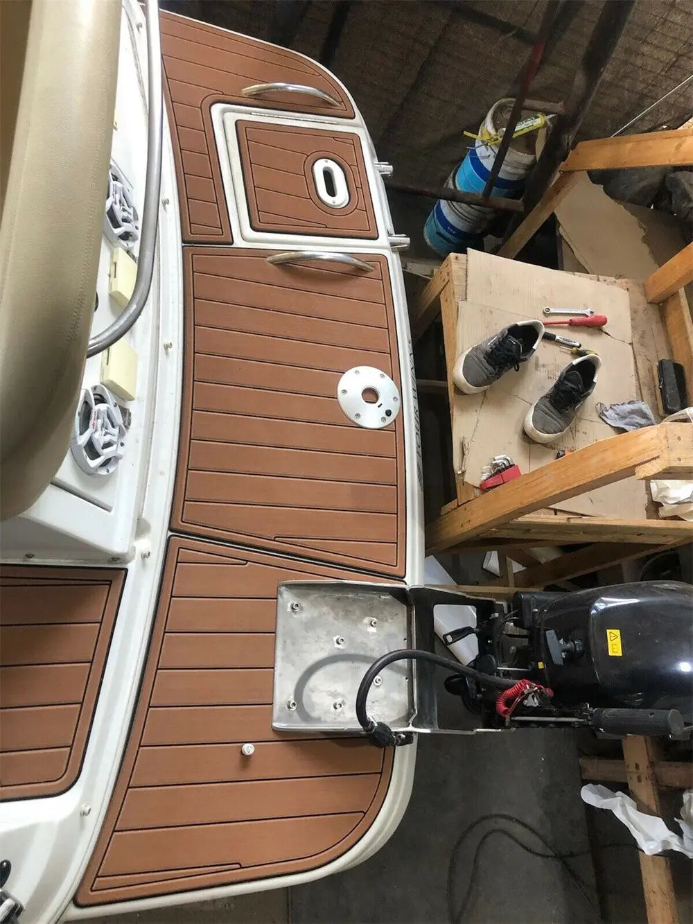 2001 Four Winns 248 Vista Swim Platform Boat EVA Faux Foam Teak Deck Floor Pad SeaDek MarineMat Gatorstep Style Self Adhesive Wholesale Hub