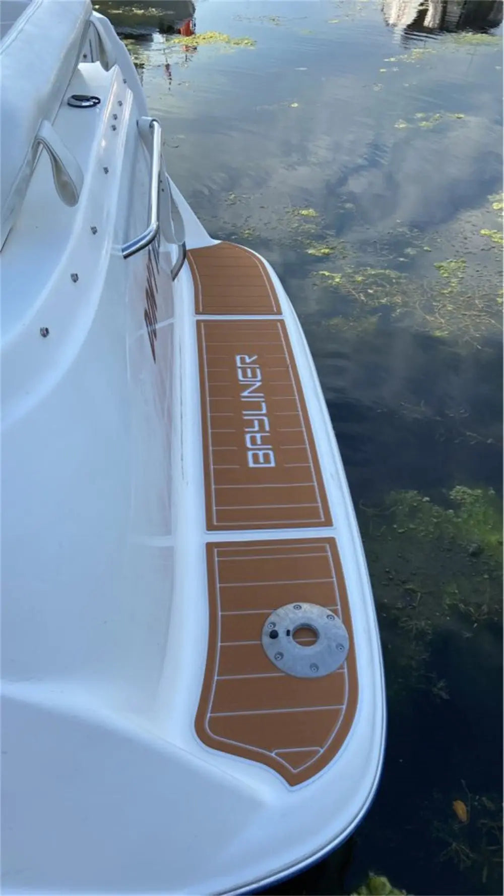 2002 Bayliner 2455 Swim Platform Cockpit Boat EVA Foam Faux Teak Deck Floor Pad Mat SeaDek MarineMat Gatorstep Style Self Adhesive Wholesale Hub