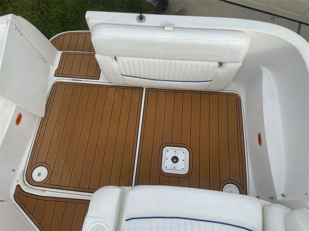 2002 Bayliner 2455 Swim Platform Cockpit Boat EVA Foam Faux Teak Deck Floor Pad Mat SeaDek MarineMat Gatorstep Style Self Adhesive Wholesale Hub
