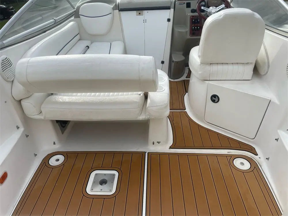 2002 Bayliner 2455 Swim Platform Cockpit Boat EVA Foam Faux Teak Deck Floor Pad Mat SeaDek MarineMat Gatorstep Style Self Adhesive Wholesale Hub