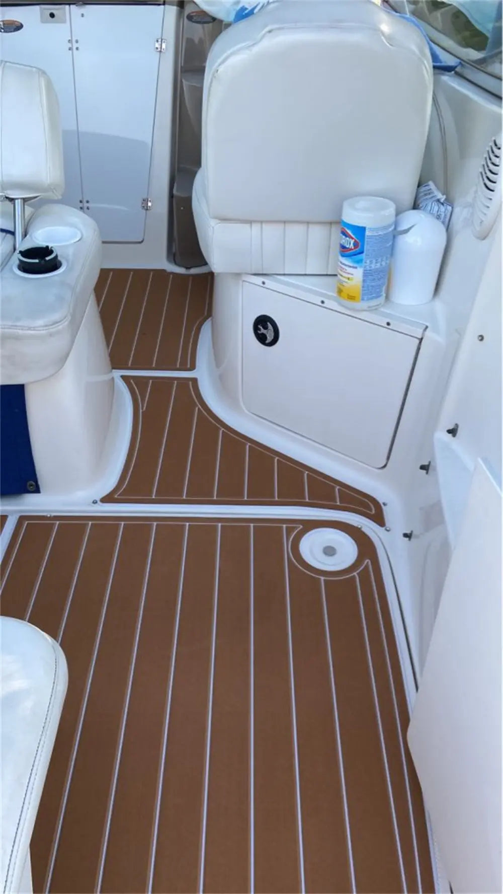2002 Bayliner 2455 Swim Platform Cockpit Boat EVA Foam Faux Teak Deck Floor Pad Mat SeaDek MarineMat Gatorstep Style Self Adhesive Wholesale Hub