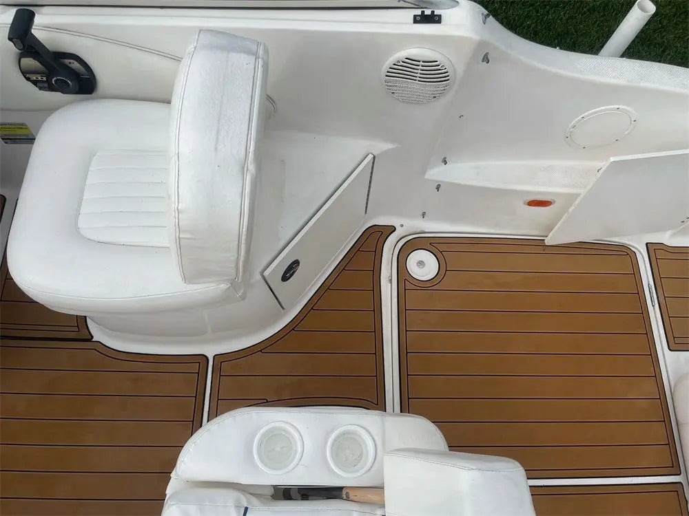 2002 Bayliner 2455 Swim Platform Cockpit Boat EVA Foam Faux Teak Deck Floor Pad Mat SeaDek MarineMat Gatorstep Style Self Adhesive Wholesale Hub