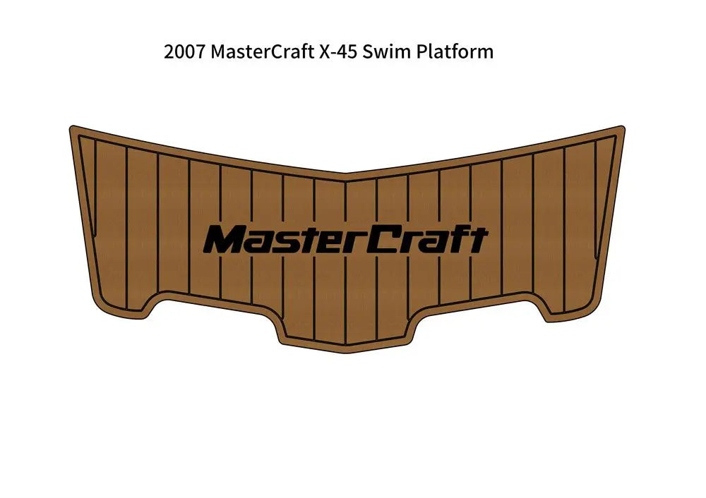 2007 MasterCraft X-45 Swim Platform Pad Boat EVA Foam Faux Teak Deck Floor Mat SeaDek MarineMat Gatorstep Style Self Adhesive Wholesale Hub