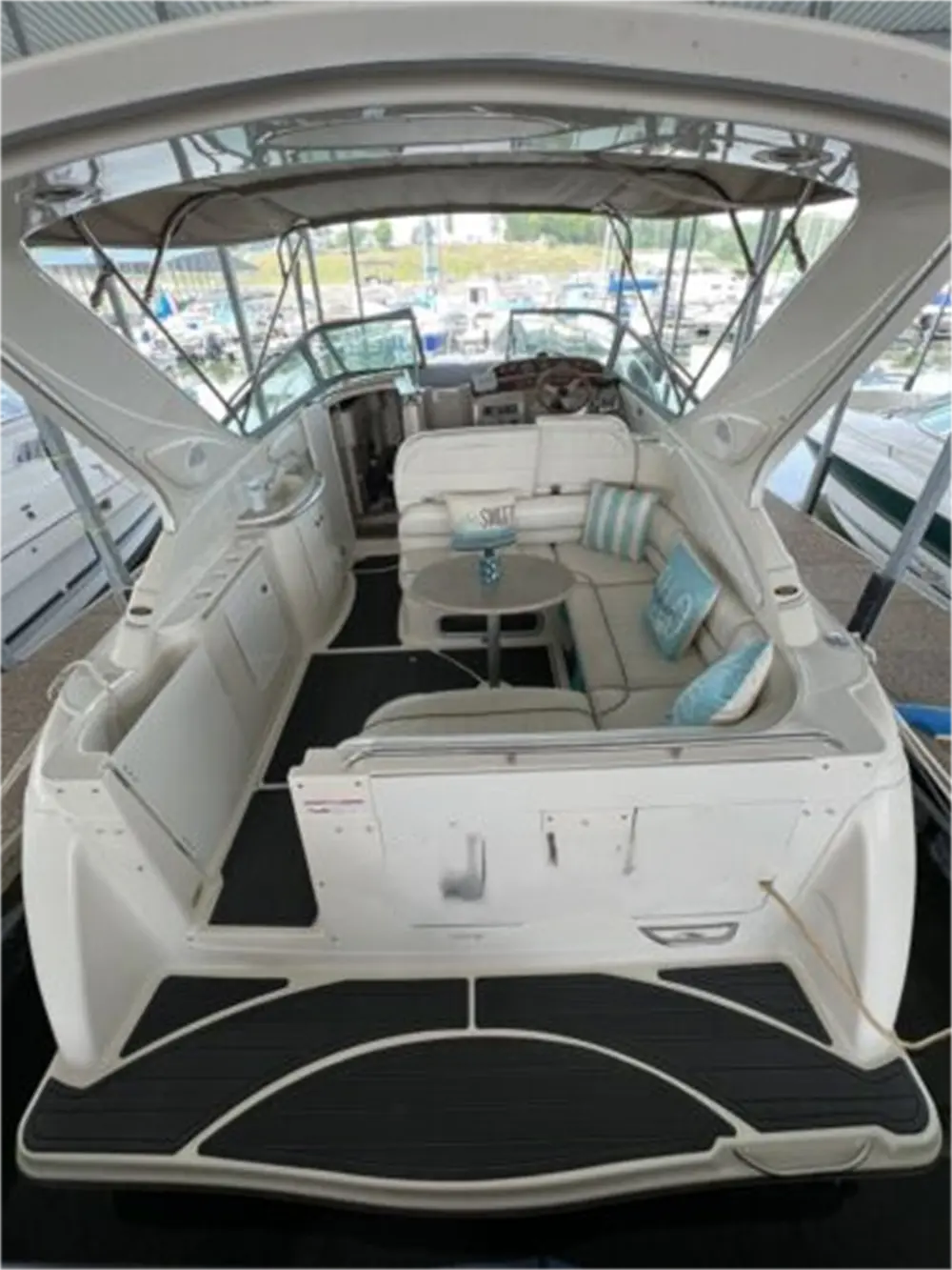 1999 Maxum 3000 SCR Swim Platform Cockpit Pad Boat EVA Faux Foam Teak Deck Floor SeaDek MarineMat Gatorstep Style Self Adhesive Wholesale Hub