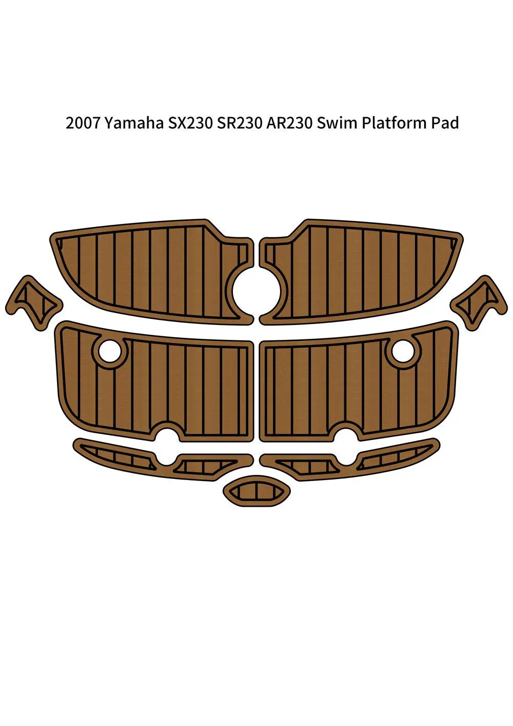 2007 Yamaha SX230 SR230 AR230 Swim Platform Pad Boat EVA Foam Teak Floor Mat SeaDek MarineMat Gatorstep Style Self Adhesive Wholesale Hub