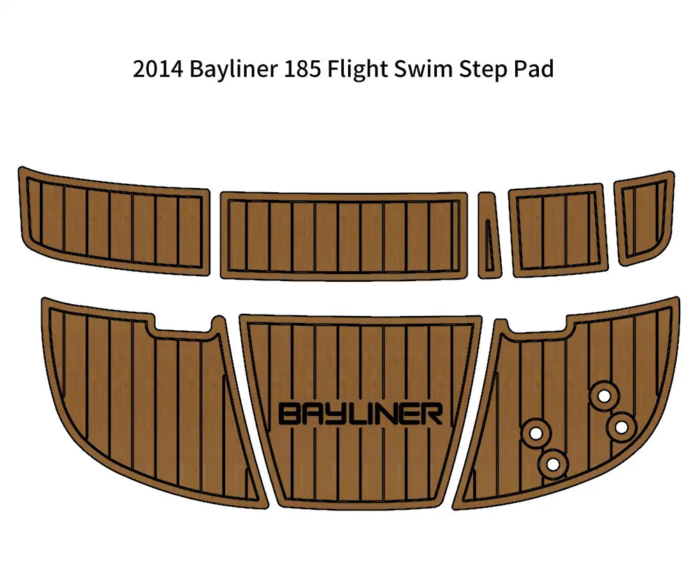 2014 Bayliner 185 Flight Swim Step Platform Boat EVA Foam Teak Flooring Pad Mat SeaDek MarineMat Gatorstep Style Self Adhesive Wholesale Hub
