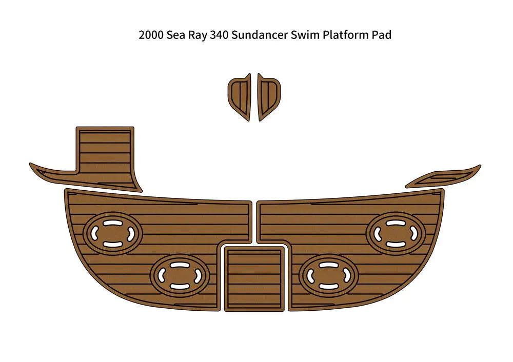 2000 Sea Ray 340 Sundancer Swim Platform Pad Boat EVA Foam Teak Deck Floor Mat SeaDek MarineMat Gatorstep Style Self Adhesive Wholesale Hub