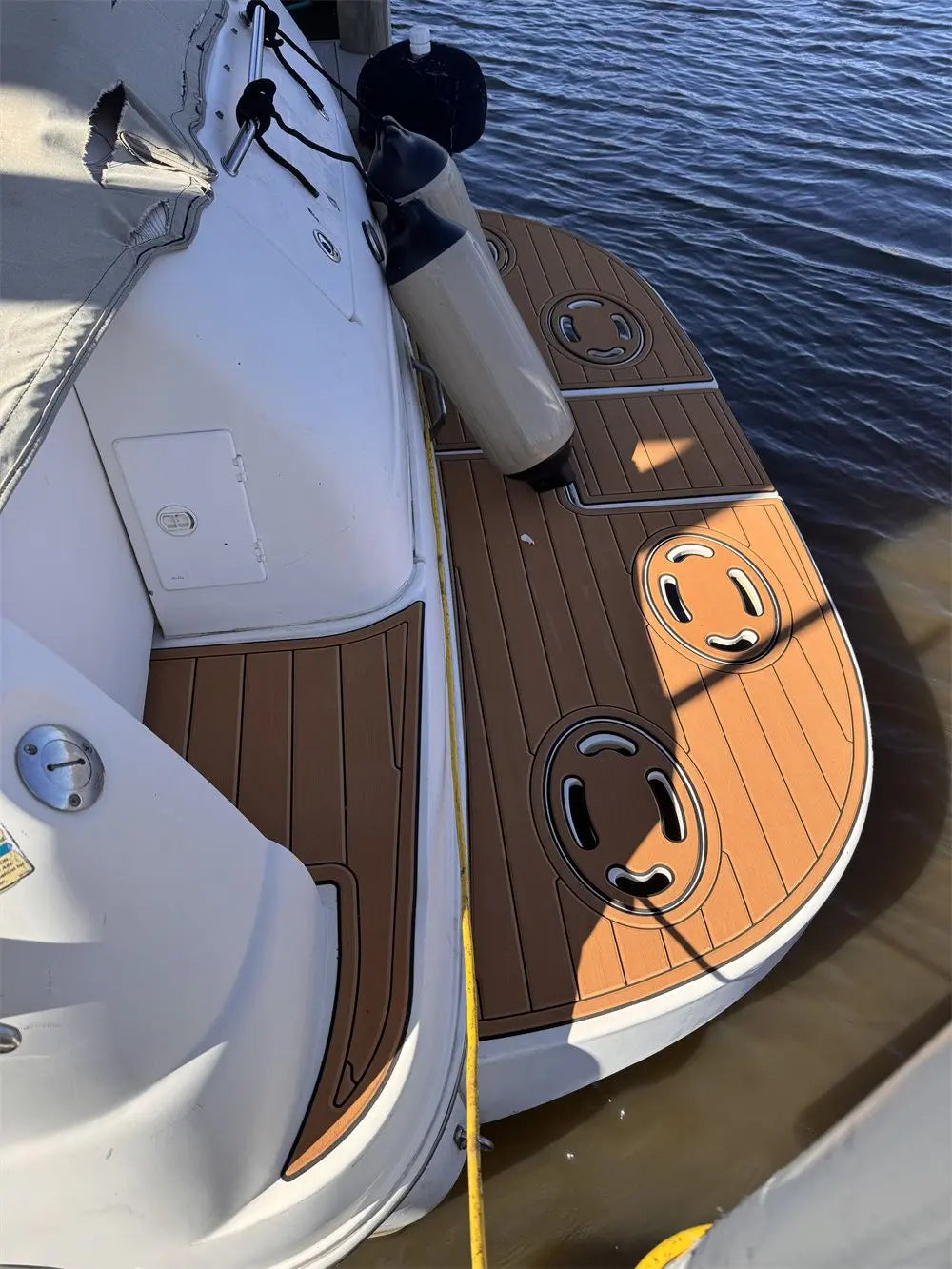 2000 Sea Ray 340 Sundancer Swim Platform Pad Boat EVA Foam Teak Deck Floor Mat SeaDek MarineMat Gatorstep Style Self Adhesive Wholesale Hub